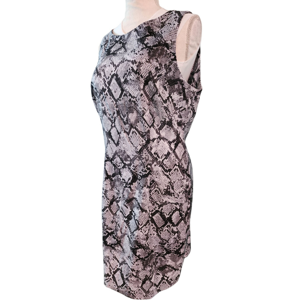 Alyx Black and Gray Snakeskin Midi Dress